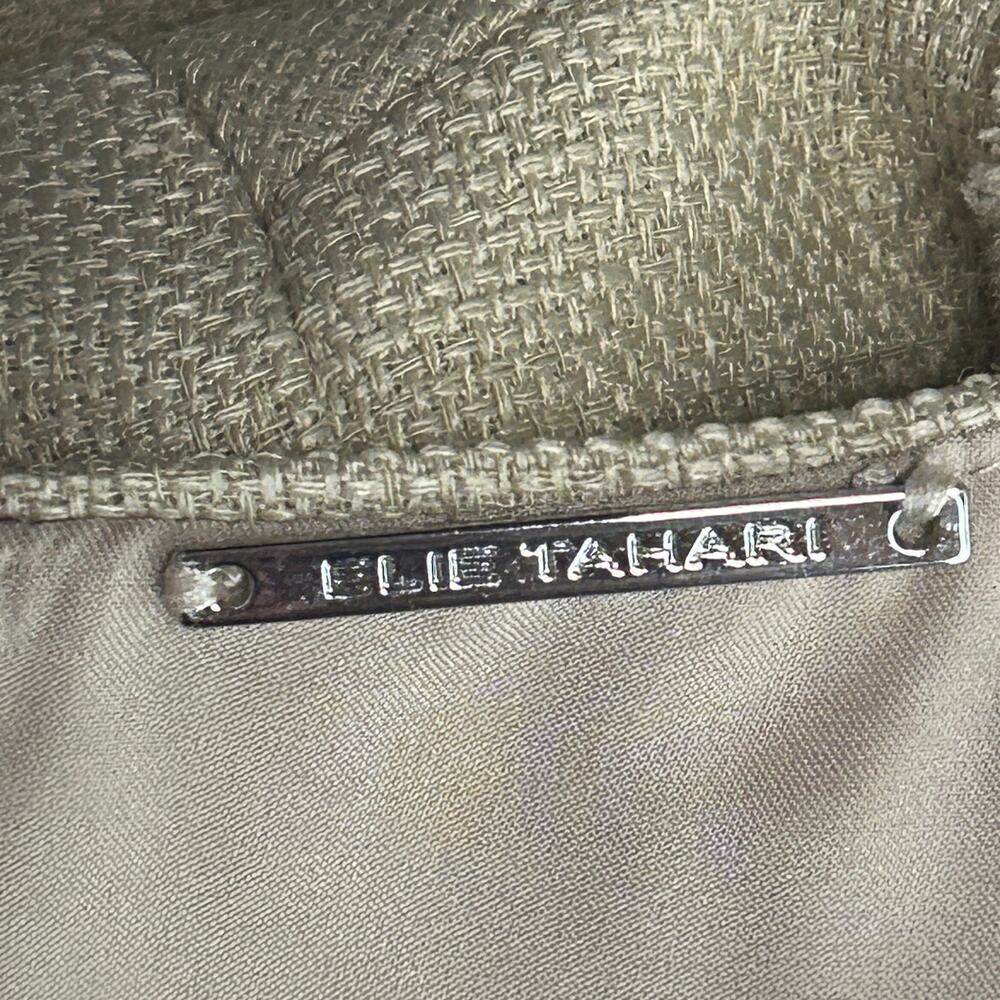 Elie Tahari Dress Ariel Above Knee length classic a-line tan woven size 10 - Picture 7 of 9